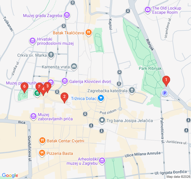 Route map for Romantic Vistas and Hidden Courtyards