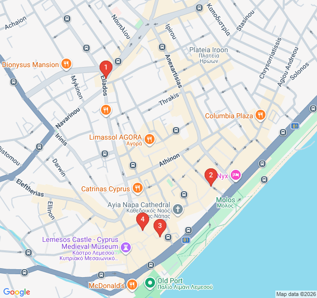 Route map for Hidden Gems of the Zik Zak Alleys