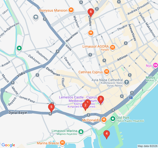 Route map for Medieval Echoes: The Castle and Old Port