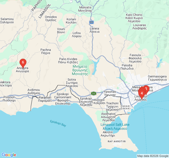 Route map for The Pulse of Limassol: Anexartisias Street