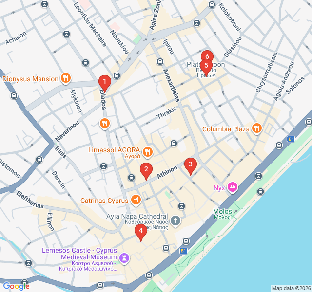 Route map for Saripolou Street Art & Social Pulse