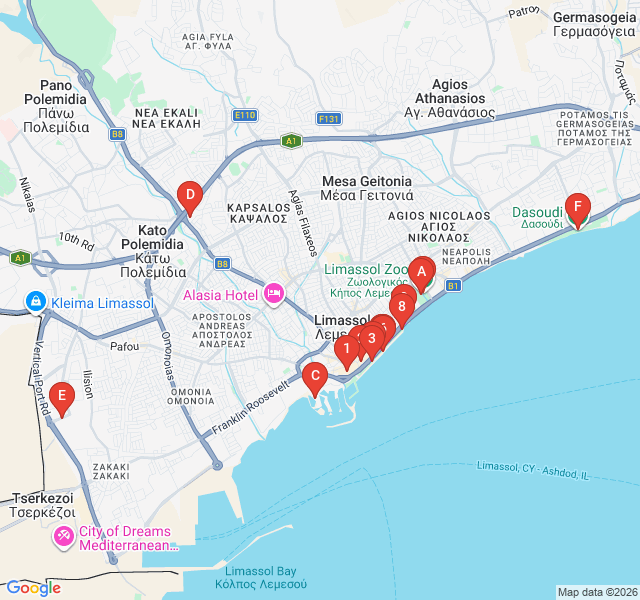 Route map for The Sculptures of Molos: Art by the Sea