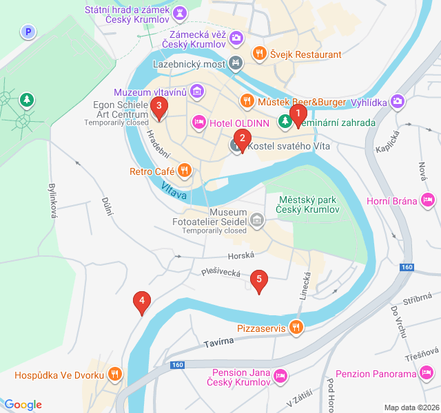 Route map for Egon Schiele and the Artist's Lens