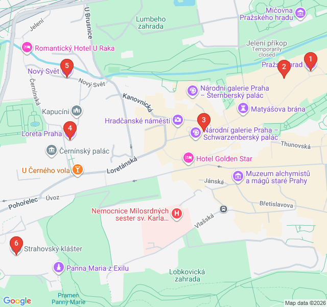 Route map for Royal Heights and Panoramic Vistas