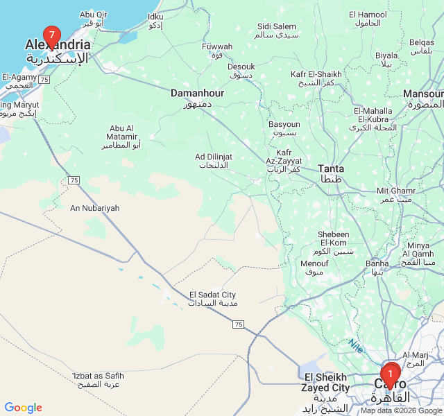 Route map for Paris on the Nile: Downtown Belle Époque