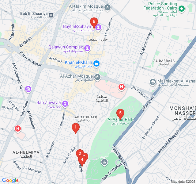 Route map for The Forgotten Path: Mamluk Gems of Darb al-Ahmar