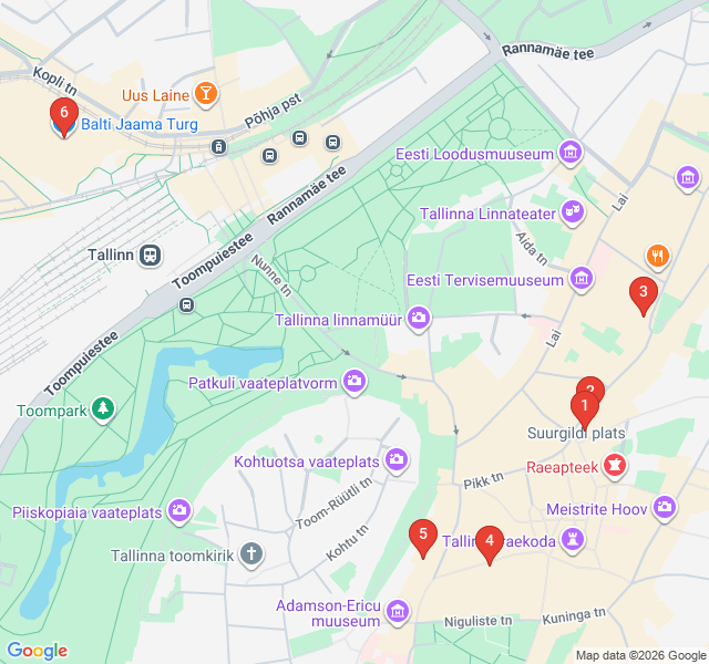Route map for Estonian Flavors: Market to Table