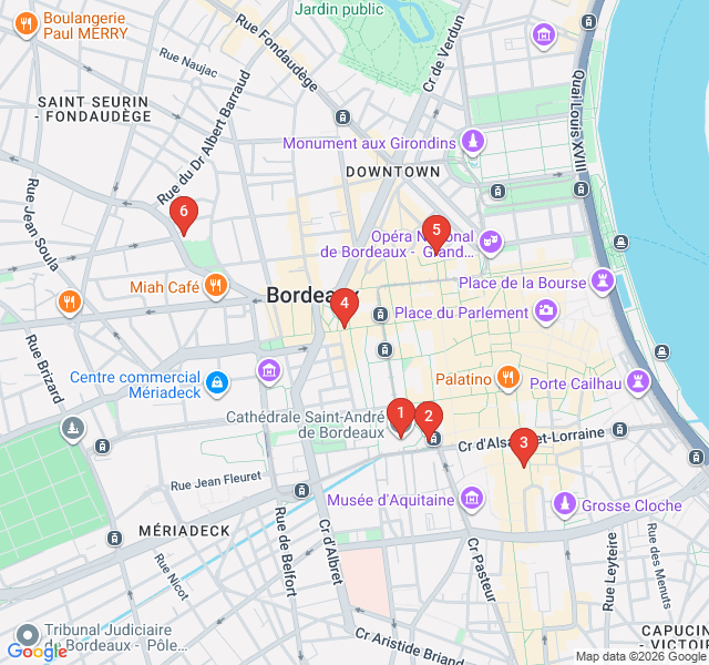 Route map for Bordeaux’s Sacred Stones: The Pilgrimage Path