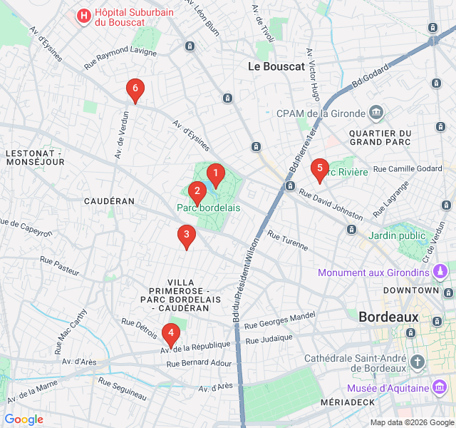 Route map for Parc Bordelais: The Local’s Green Escape