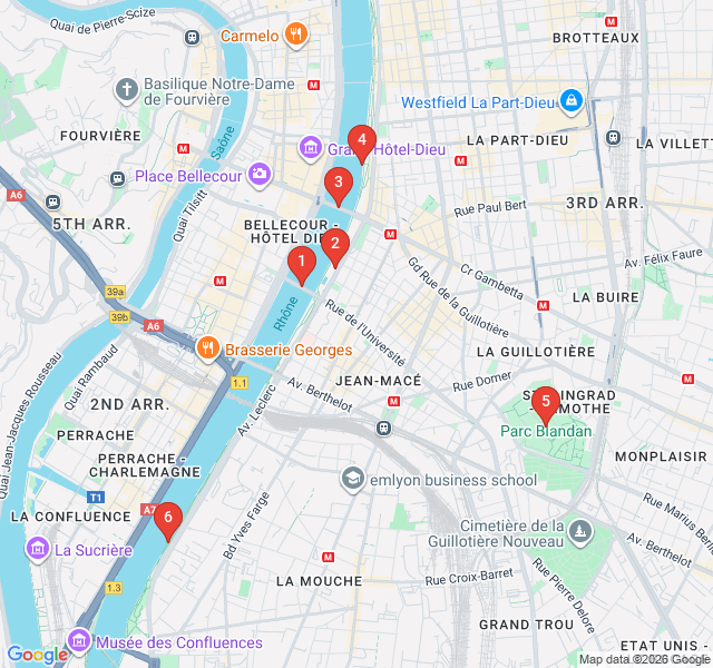 Route map for Riverside Rhythms: The Berges du Rhône