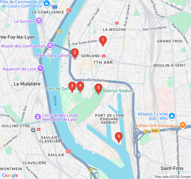 Route map for Modern Gerland: Nature, Science, and Sport