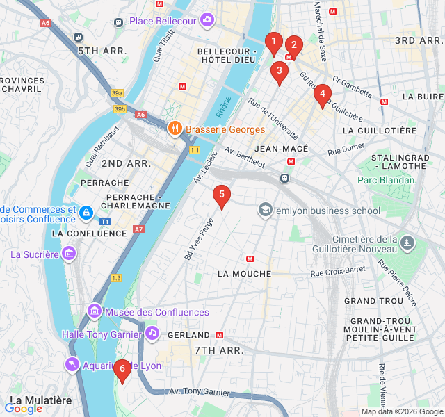 Route map for Bohemian Lyon: The Spirit of Guillotière