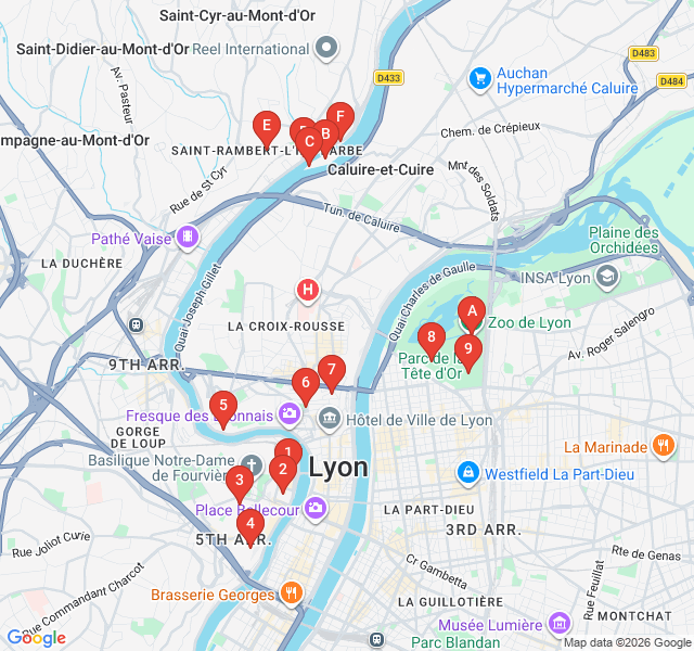 Route map for The Secrets of Île Barbe: A Mystical Island Escape