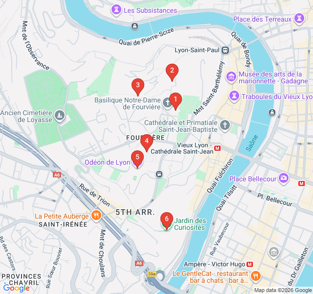 Route map for Roman Ruins to Heavenly Heights