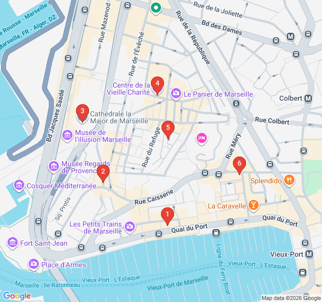 Route map for Ancient Heart: The Panier District Discovery