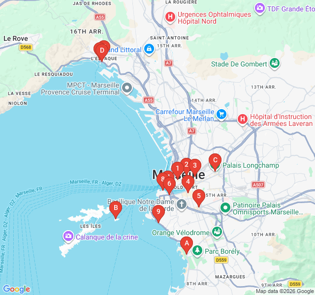 Route map for Artistic Light: The Painter’s Trail in L’Estaque