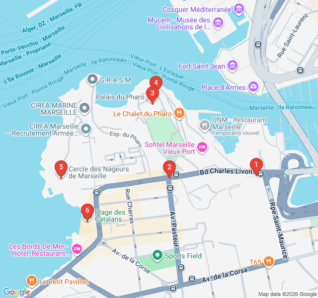 Route map for Golden Hour at the Pharo: Views and Vistas
