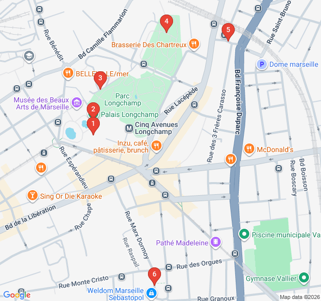 Route map for Grandeur of the 4th: Longchamp to the Observatory