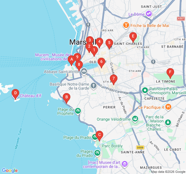 Route map for The Silent City: St. Pierre Cemetery Heritage Walk