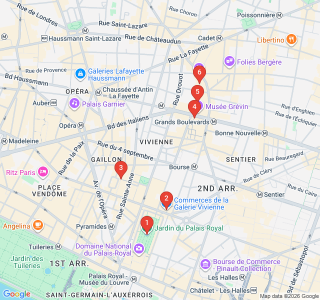 Route map for Secret Passages and Glass Arcades