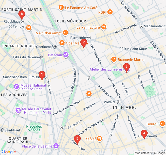 Route map for Vintage Vibes: The 11th Arrondissement