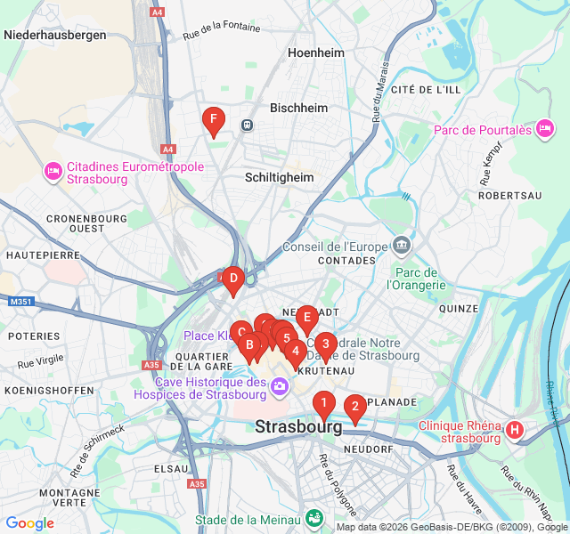 Route map for Winstubs and Wine: A Culinary Walkthrough