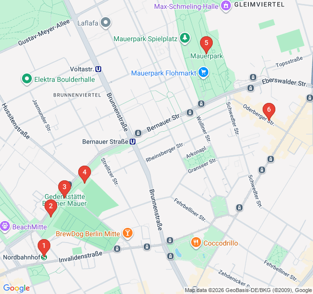 Route map for The Berlin Wall Trail: From Ghost Stations to Murals