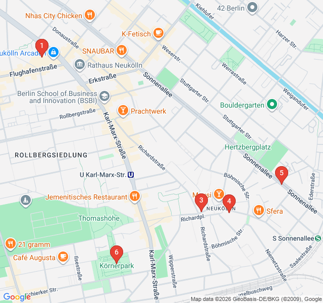Route map for Neukölln’s Culinary Melting Pot