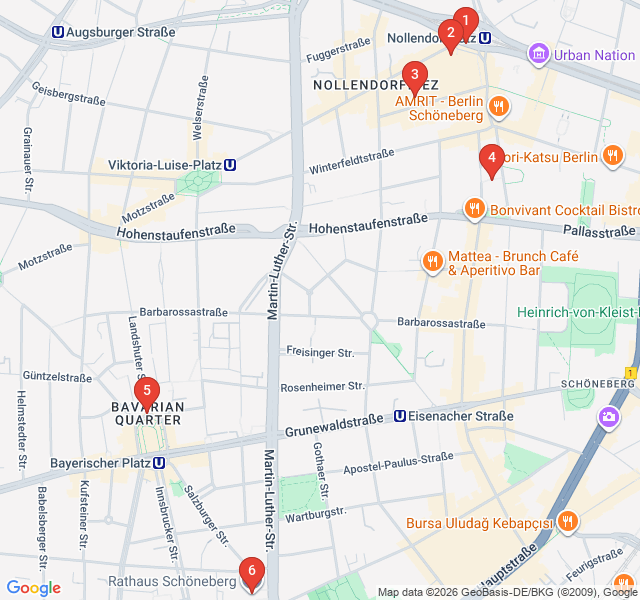 Route map for Rainbow Schöneberg: The World’s First Queer Neighborhood