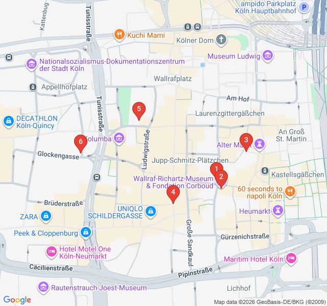 Route map for The Scent of History: Birthplace of Eau de Cologne