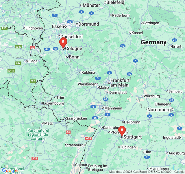 Route map for Silent Witnesses: Cologne’s Jewish Heritage