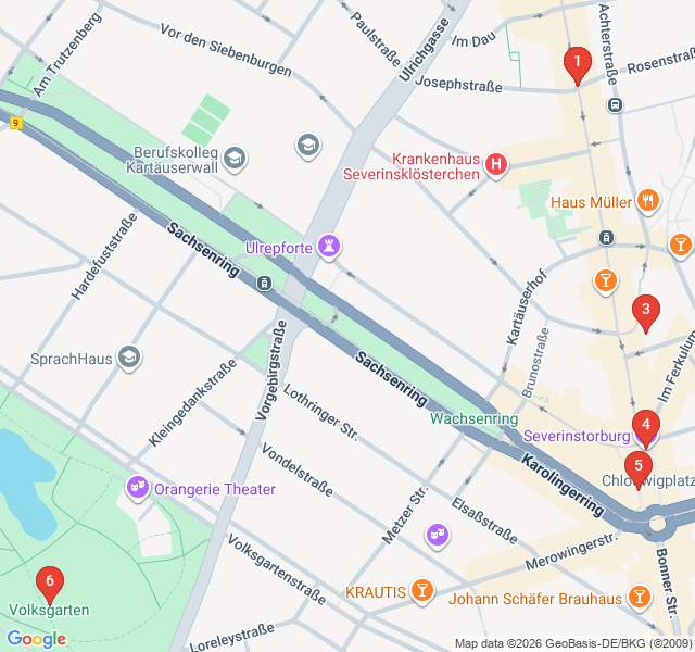 Route map for The Soul of the South: Südstadt’s Local Spirit