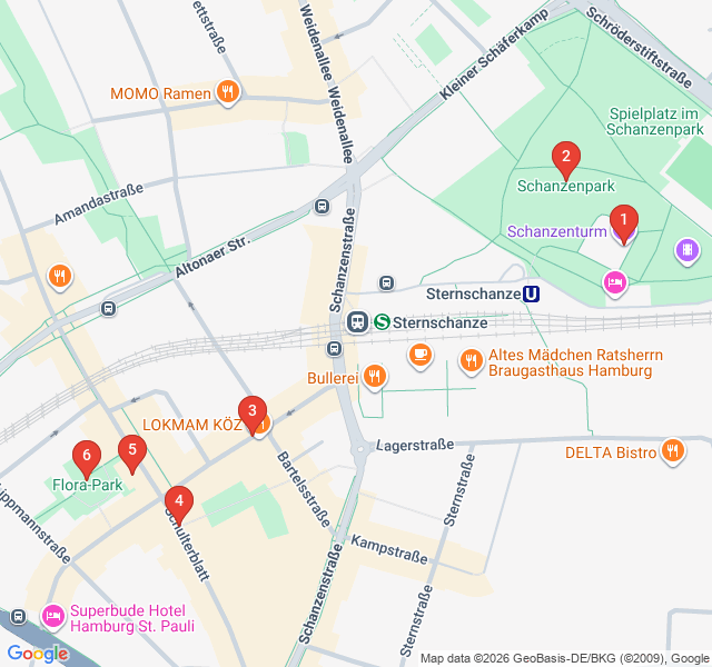 Route map for Bohemian Schanze: Street Art & Social History