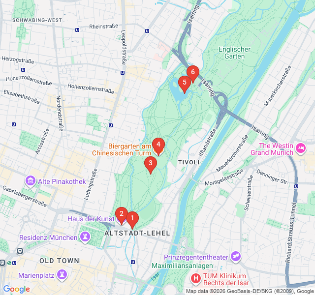 Route map for Surf, Beer, and Serenity: The English Garden Trail