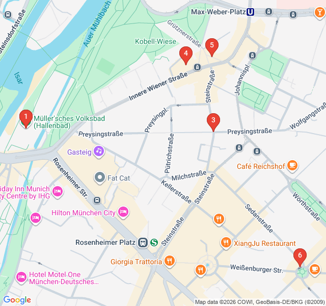 Route map for The French Quarter Charm: Haidhausen’s Hidden Streets