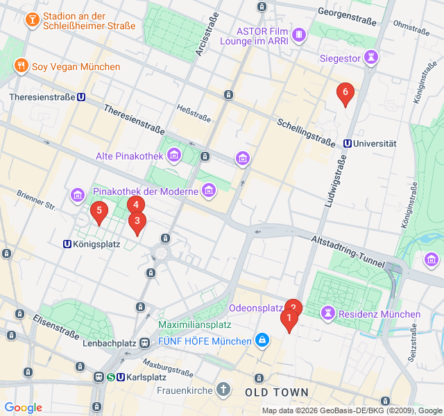 Route map for Shadows of the Third Reich: Munich's Dark History