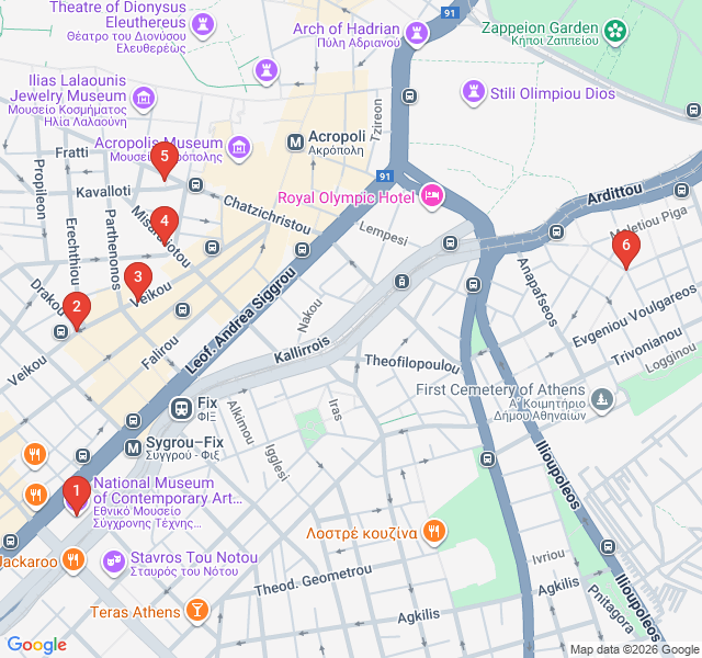 Route map for Hipster Hangouts and Hidden Alleys of Koukaki
