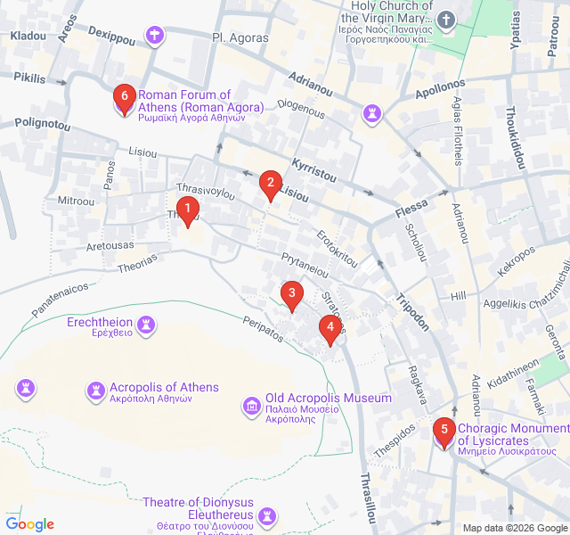 Route map for Island Vibes in the Heart of Athens
