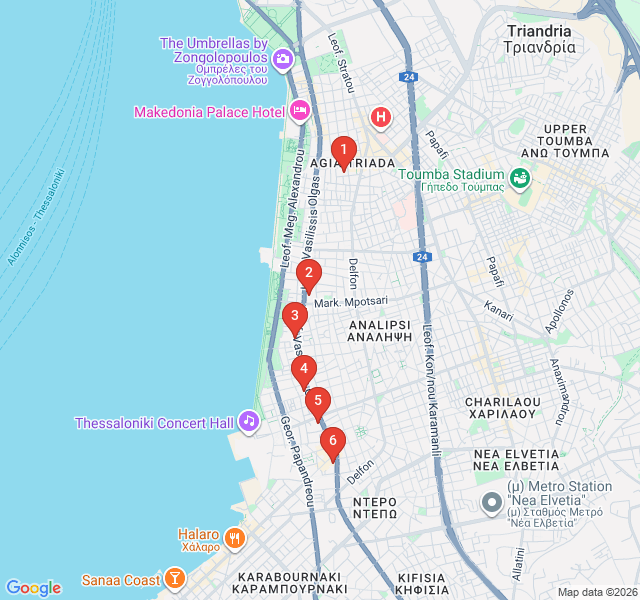 Route map for The Eclectic Mansions of the East: Exoches District