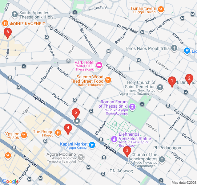 Route map for Ottoman Echoes and Secret Hamams