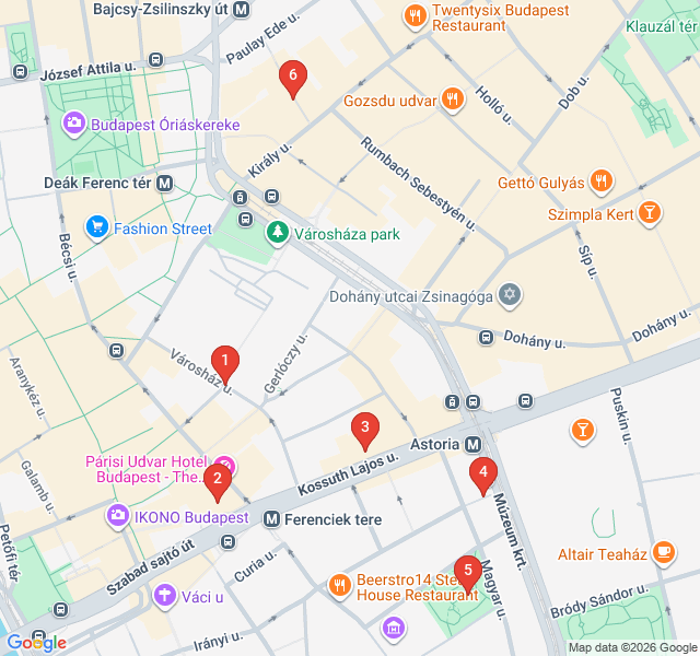 Route map for Hidden Courtyards and Secret Passages