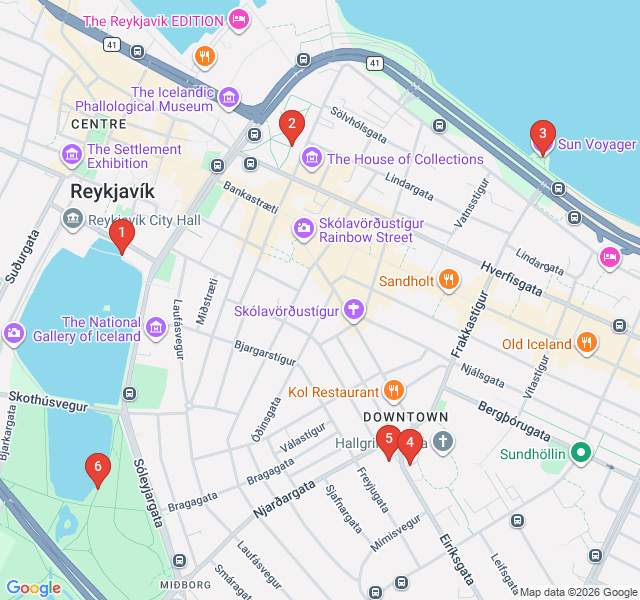 Route map for Bronze & Stone: The Sculpture Trail