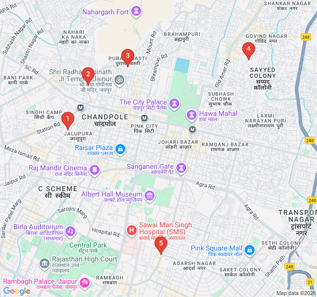 Route map for Secrets of the Haveli: Hidden Courtyards and Alleys