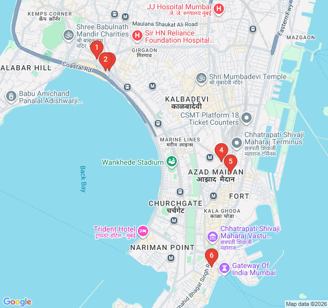 Route map for Khau Galli Street Food Safari