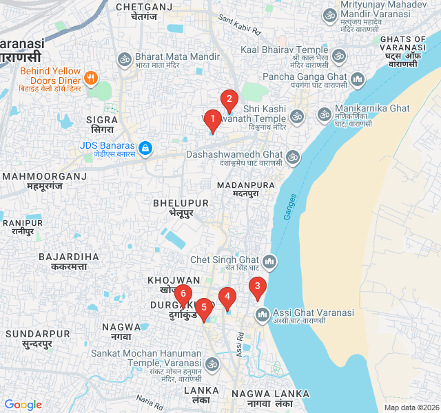 Route map for Ancient Reservoirs: The Sacred Kunds of Kashi