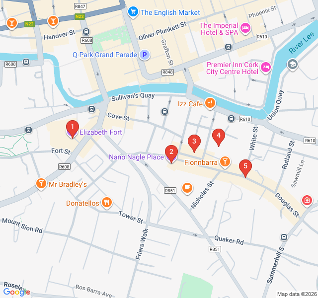 Route map for Nano Nagle’s Legacy and South Parish