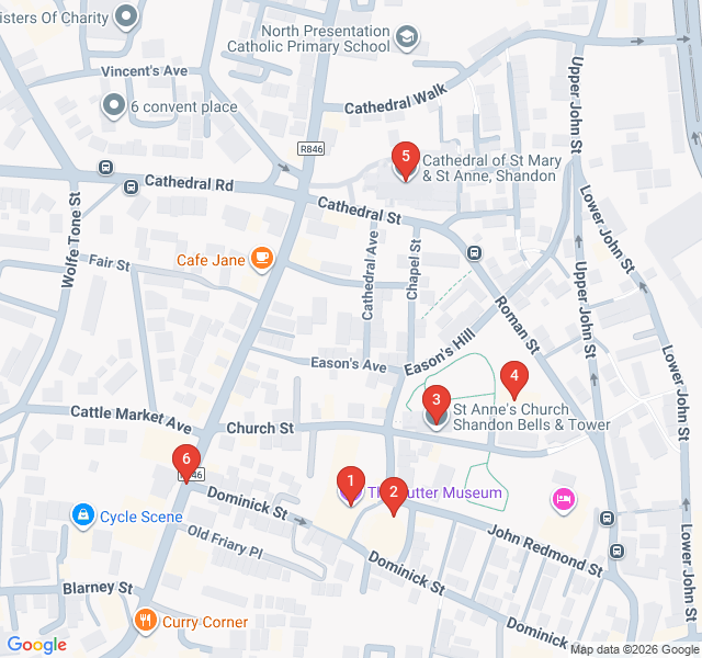 Route map for Shandon Bells and Butter Traditions