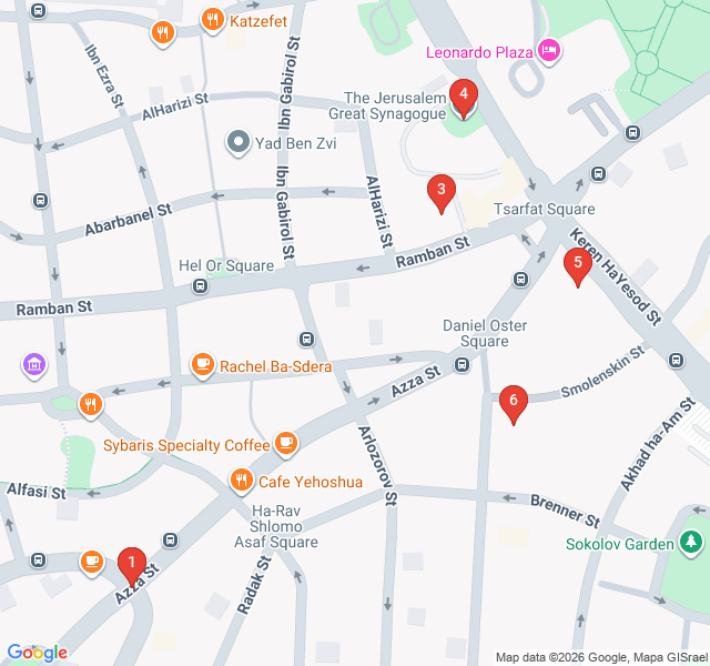 Route map for Intellectual Rehavia: Scholars and Statesmen