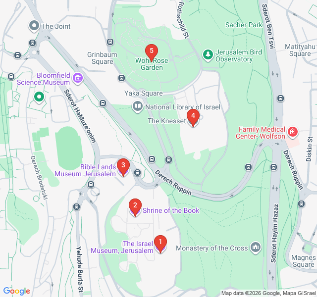 Route map for The Path of Peace: Jerusalem Cultural Mile