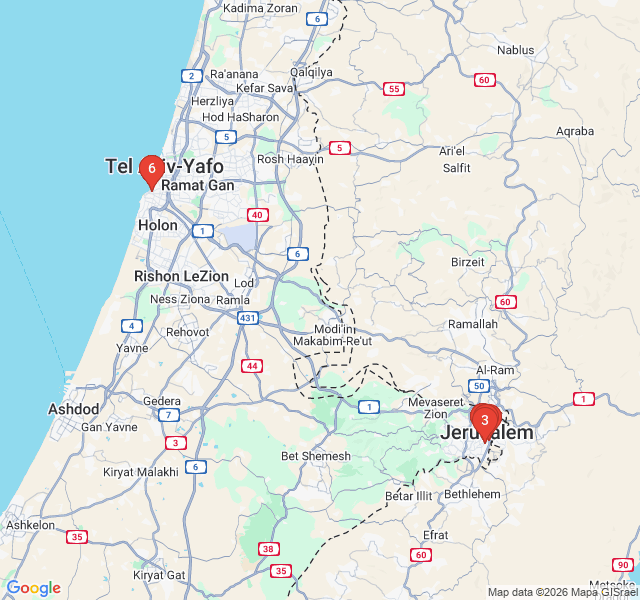 Route map for The Templer Legacy: Strolling the German Colony